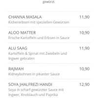 Speisekarte at Taste it India in Essen