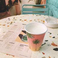 Latte  at WOOOW Matcha in Belgrade