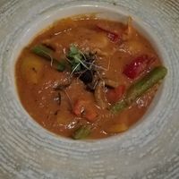 Delicious  Mushroom  Ravioli  -  creamy and well seasoned. I highly recommend this dish to anyone who would like a tasty vegan dish. at Kokomo Restaurant in Brooklyn