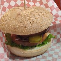 Hamburguesa de heura at LK Grill in Luarca