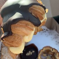Boston Cream Croissant…meant to take another picture after we bit into it to show the inside but we devoured it too quickly.  LOL!  at Vegan Danish Bakery in Thornhill