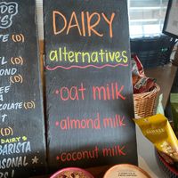 Dairy-free options.  at Roast Rider in Virginia Beach