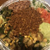 Delicious 303 Bowl with vegan beef at The Fork n' Frijole in Louisville