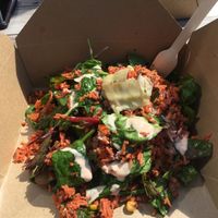 Jerk chicken it was huge   at Cosy Jazz Cafe in Blackpool