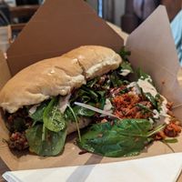 Philly cheese steak! at Cosy Jazz Cafe in Blackpool