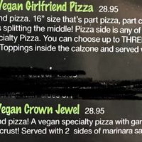 Vegan menu 1  at Mario's Pizza in Orlando