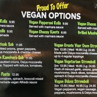 Vegan menu 2  at Mario's Pizza in Orlando