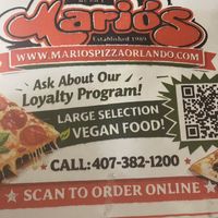   at Mario's Pizza in Orlando