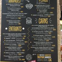 Menu at Agumas in Albanya