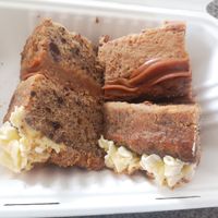 Vegan biscoff cake at The Green Kitchen in Newport