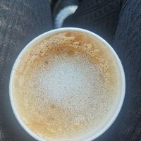 Vanilla oat latte at The Green Kitchen in Newport