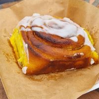 Cinnamon bun at The Green Kitchen in Newport