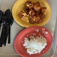 Curry Cauliflower and Jasmine Rice  at Universal Studios - Bayliner Diner in Orlando