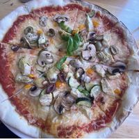 Mushroom pizza   at Sunshine Italian in Broad Haven