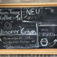 Vegan vegan at Weltladen Cafè in Gottingen