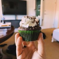 cookies and cream cupcake at The Cupcave in Las Vegas