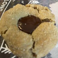 Peanut butter cookie with chocolate blossom   at Castle Antiques Cafe in Haliburton