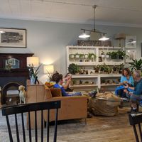 Seating area. at Castle Antiques Cafe in Haliburton