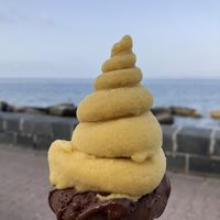 Orange and cinnamon with chocolate - both vegan!   at Siké gelato in Milazzo