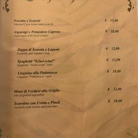 Vegan menue at La Capannina in Capri