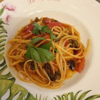 Linguine alla puttanesca €18.00 at La Capannina in Capri