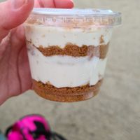 Vegan dessert - wasn't on the menu, vegan whipped cream and speculos.  at La Mia Pizza in Paris