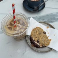 The vegan cookie and an iced coffee   at J.M. Reidys in Killarney