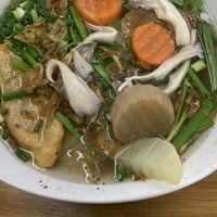 White and yellow noodle soup  at Tue Tin Chay Quan in Ho Chi Minh City