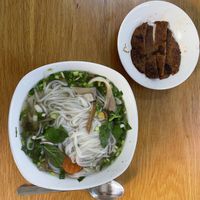 Pho after I eat a bit of it. Vegan beef they did just for me to add in.   at Tue Tin Chay Quan in Ho Chi Minh City