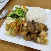Rice and vegetables, 40,000 VND  at Tue Tin Chay Quan in Ho Chi Minh City