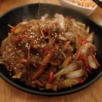 Vegan noodle dish at Manl in Aachen