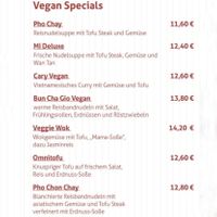 Vegan Menu at Mama Tai in Aachen
