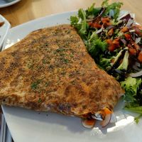 Savory crepe with a side salad at The Cottage in Londonderry
