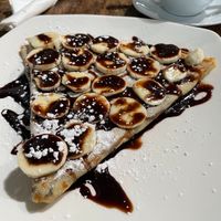 Chocolate and banana crepe at The Cottage in Londonderry