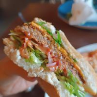 self made Vegan burger at Burger Pizza by EK in Landeck