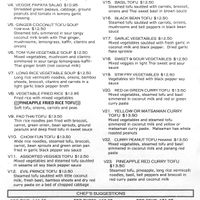 Vegetable lovers menu (100% vegan) 6/13/18 at Thai Chef in Lahaina