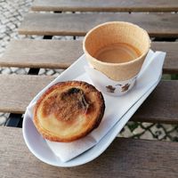 Vegan nata and cofee at Vegan Nata - Chiado in Lisbon