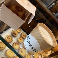 Soya latte  at Vegan Nata - Chiado in Lisbon