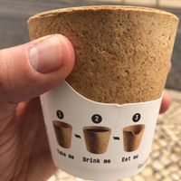 a bit dry. needs ice cream 😝  at Vegan Nata - Chiado in Lisbon