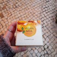 Box for take away, available also for 6 and 12 pieces at Vegan Nata - Chiado in Lisbon