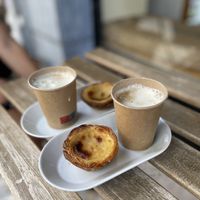 Nata + café  at Vegan Nata - Chiado in Lisbon