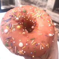 Strawberry donut at La Beignerie in Montreal