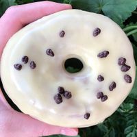 Passion fruit donut at La Beignerie in Montreal