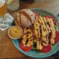 Pulled mushroom salad at Wijnhaven in Delft