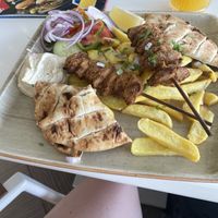 Vegan Souvlaki  at Alkionis Sports Bar & Grill in Rhodes