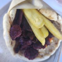 Vegan gyros pita at Alkionis Sports Bar & Grill in Rhodes