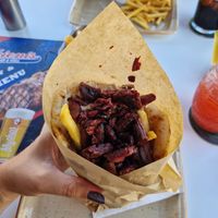 Pita gyros at Alkionis Sports Bar & Grill in Rhodes