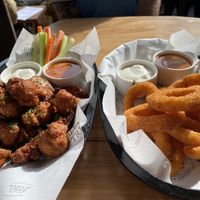 Onion rings and buffalo cauliflower   at Beech Tree Craft Beer in Queenstown