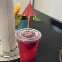 Dragon fruit refresher.  Yummy!  at Royally Baked in St Peters