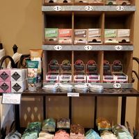 Shampoo cubes, chapstick, soap, tattoo balm, lotion at Ethique Nouveau in Minneapolis